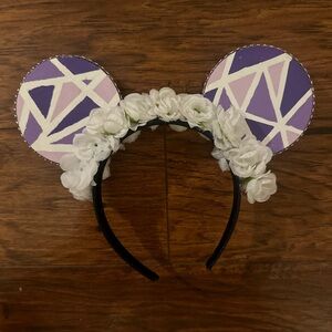 Purple Geometric Mouse Ears Headband
